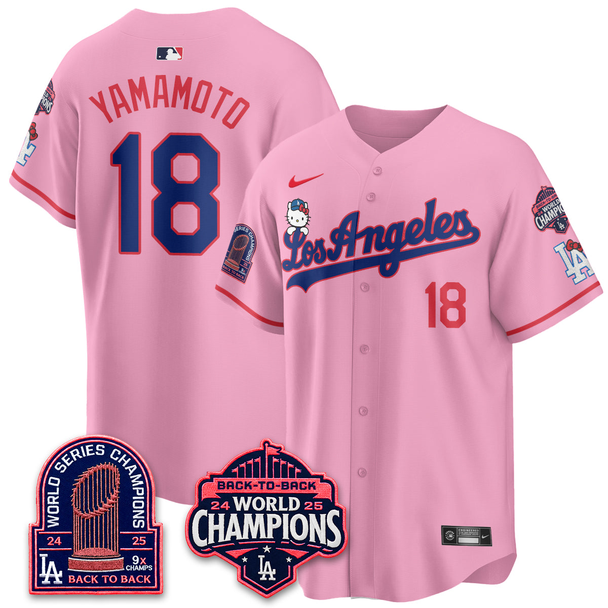 LAD x Hello Kitty Night 2026 Vapor Jersey - All Stitched - V2-DTD