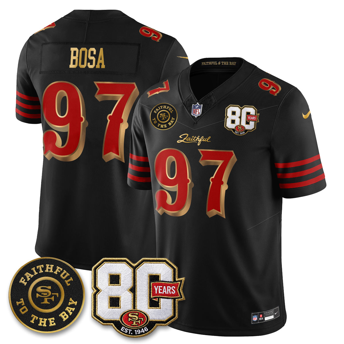 SF “Rivalries” Vapor Limited Jersey - Faithful To The Bay Patch - All Stitched-DTD