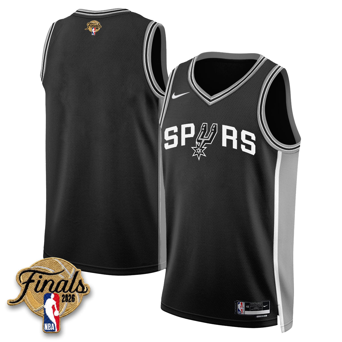 SAS 2026 NBA Western Conference Champions Vapor Jersey V2- Stitched-DTD