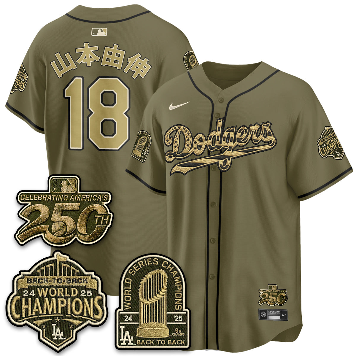 LAD New Era Olive 2026 Armed Forces Day Jersey -All Stitched V2-DTD