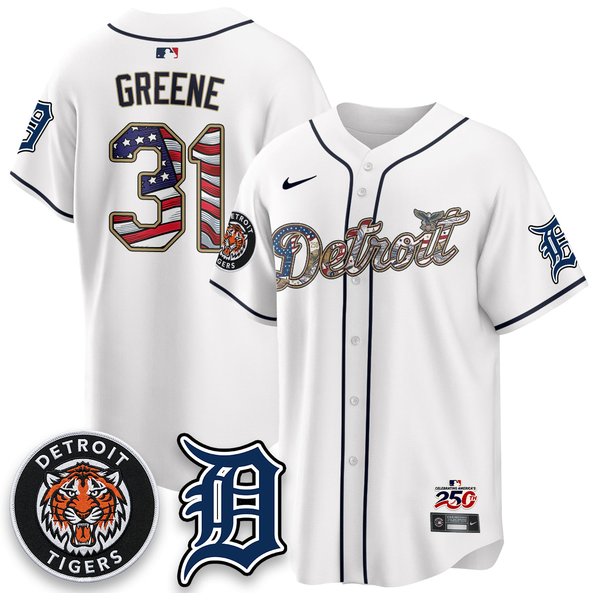 DET 2026 Independence Day USA Vapor Limited Jersey - Stitched-DTD
