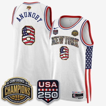 NYK 2026 NBA Eastern Conference Champions x Fourth of July Vapor Jersey - Stitched-DTD