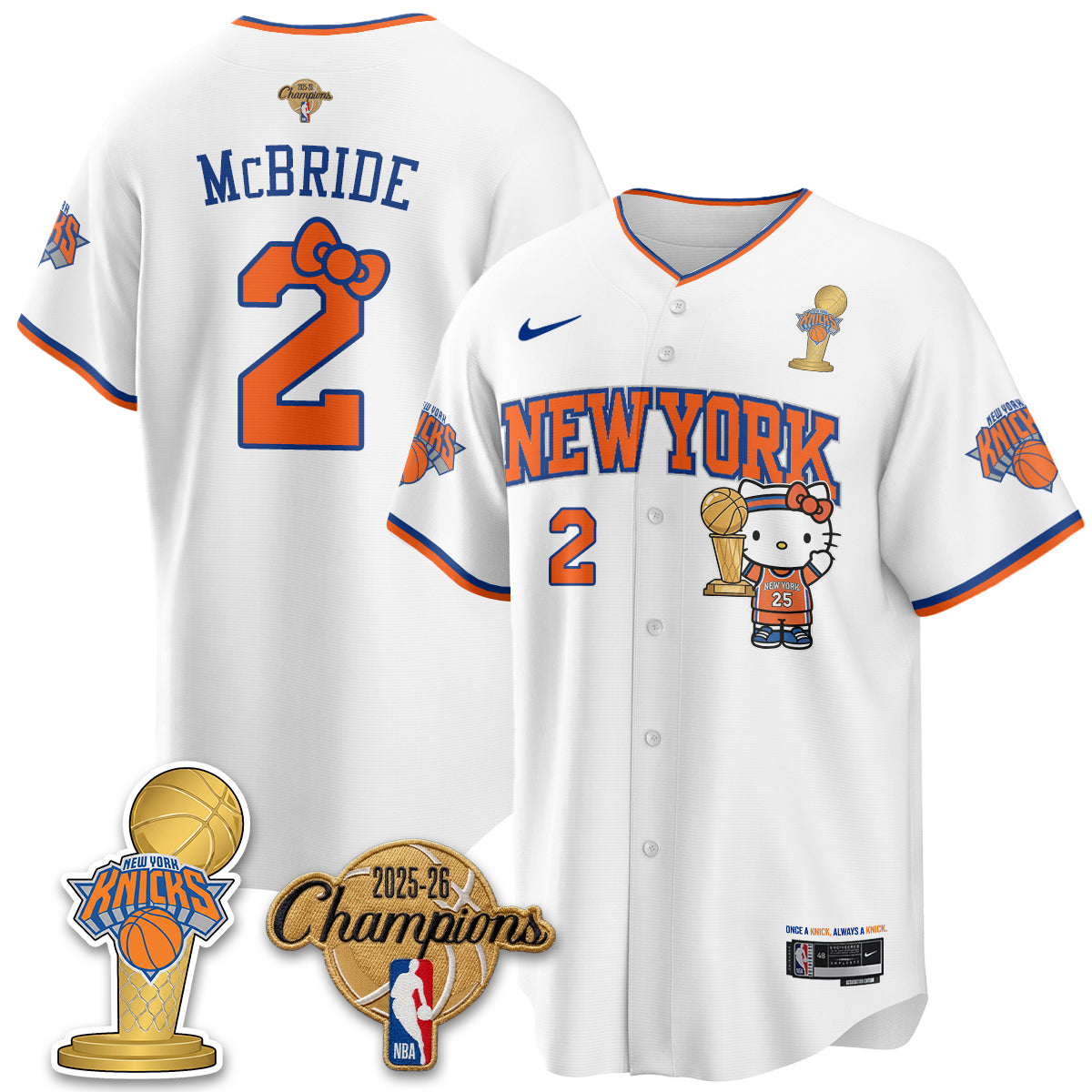NYK 2026 NBA Champions x Meow Kitty Vapor Jersey - Stitched-DTD
