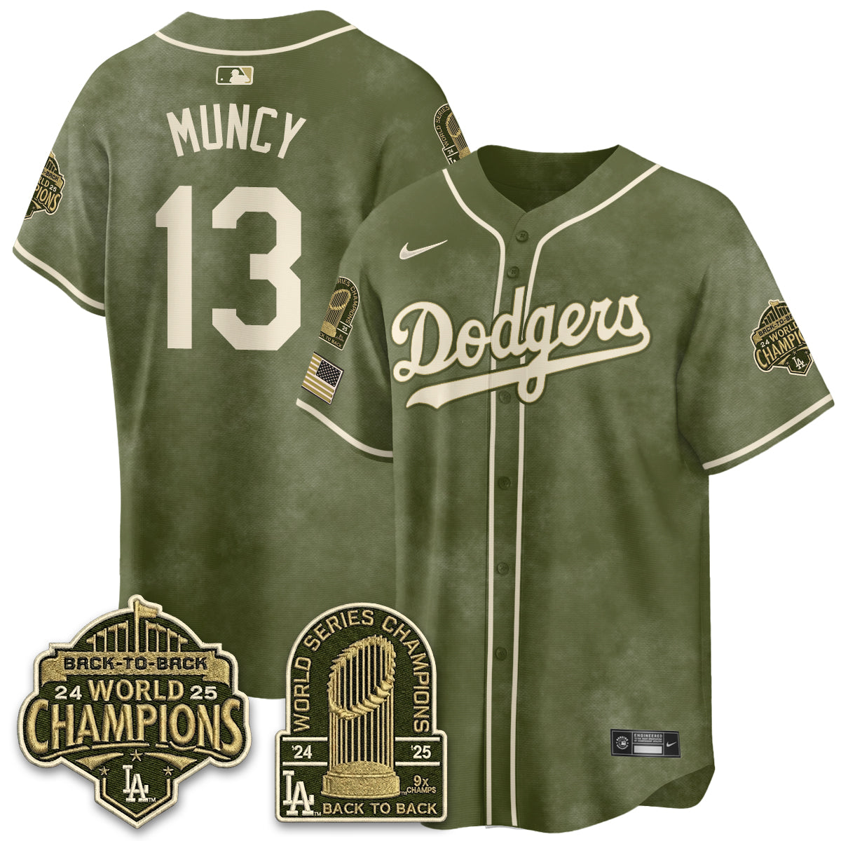 LAD New Era Olive 2026 Armed Forces Day Jersey -All Stitched-DTD