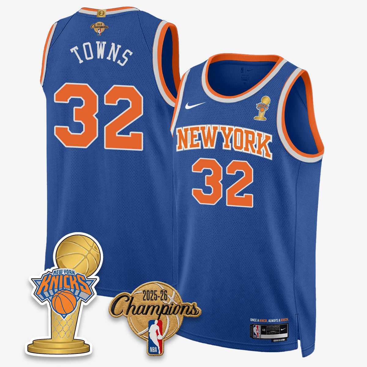 NYK 2026 Basketball Champions Vapor Jersey - Stitched-DTD