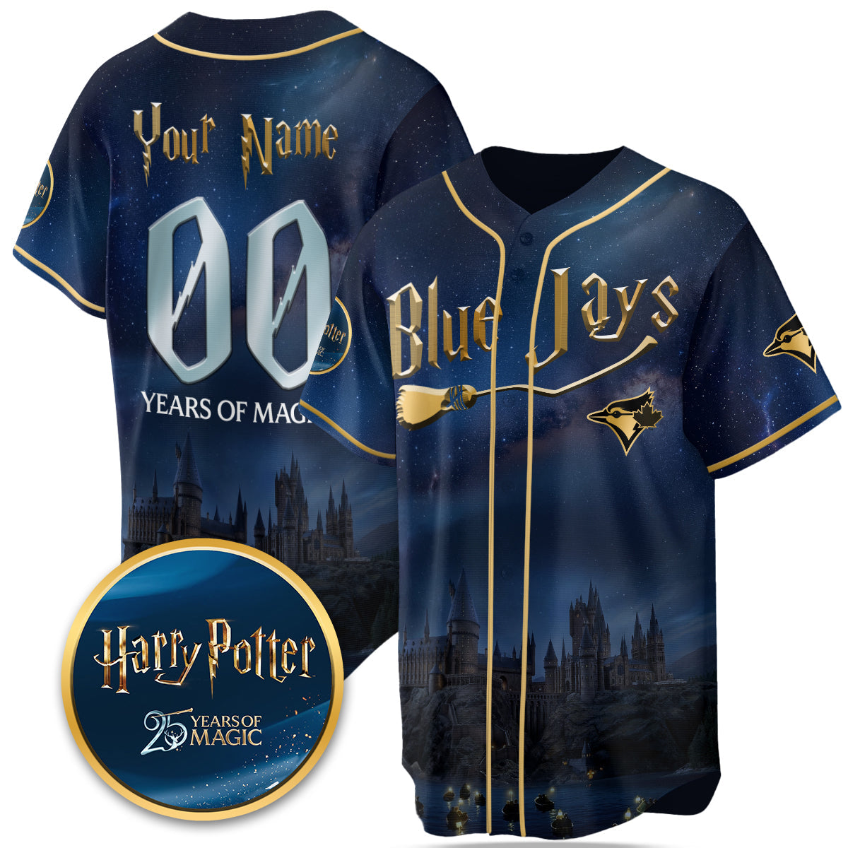 Baseball Team x HP 25 Years of Magic Limited Edition Custom Jersey - Printed-DTD
