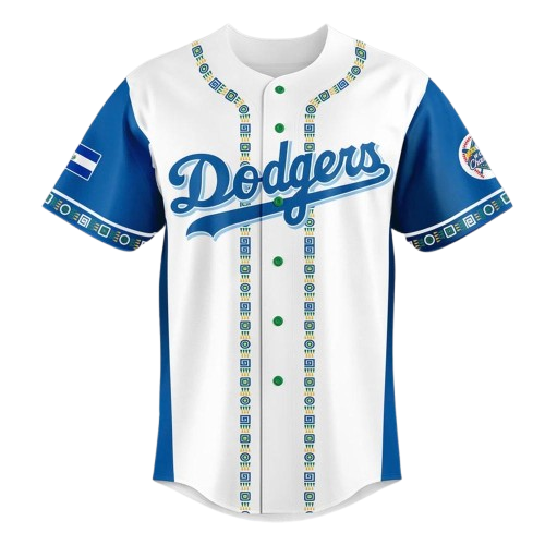 Los Angeles Dodger Salvadoran Heritage Night Exclusive Jersey - Printed-DTD