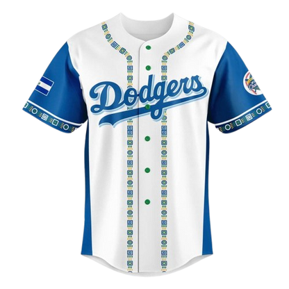 Los Angeles Dodger Salvadoran Heritage Night Exclusive Jersey - Printed-DTD