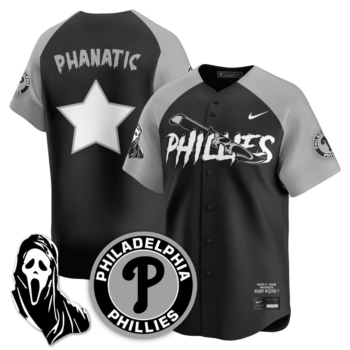 PHI "Scream Ghostface" Jersey - Stitched-DTD