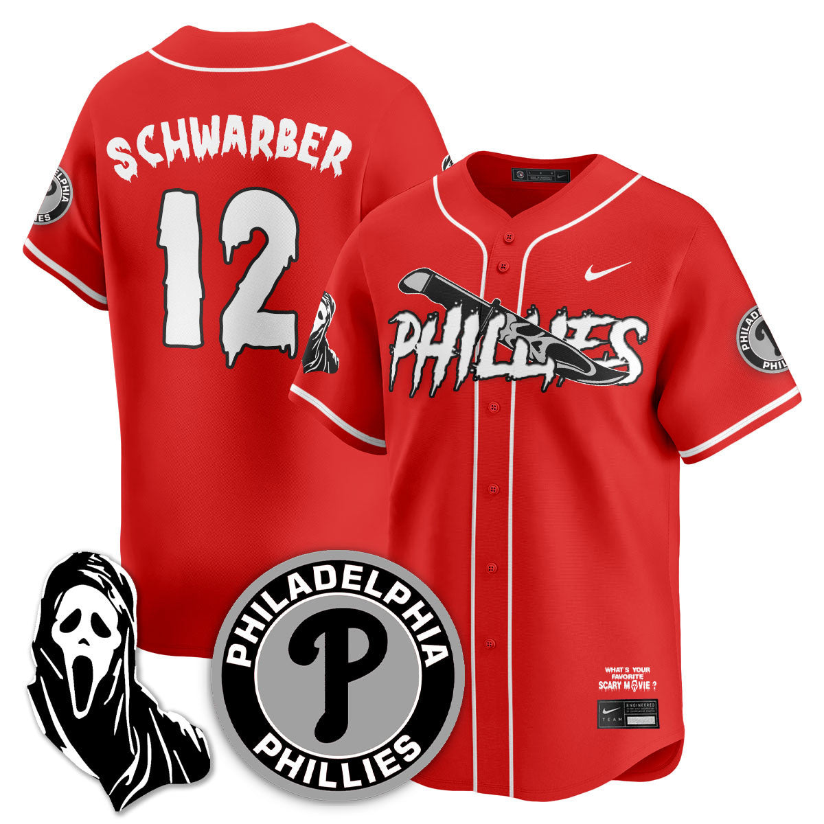 PHI "Scream Ghostface" Jersey - Stitched-DTD