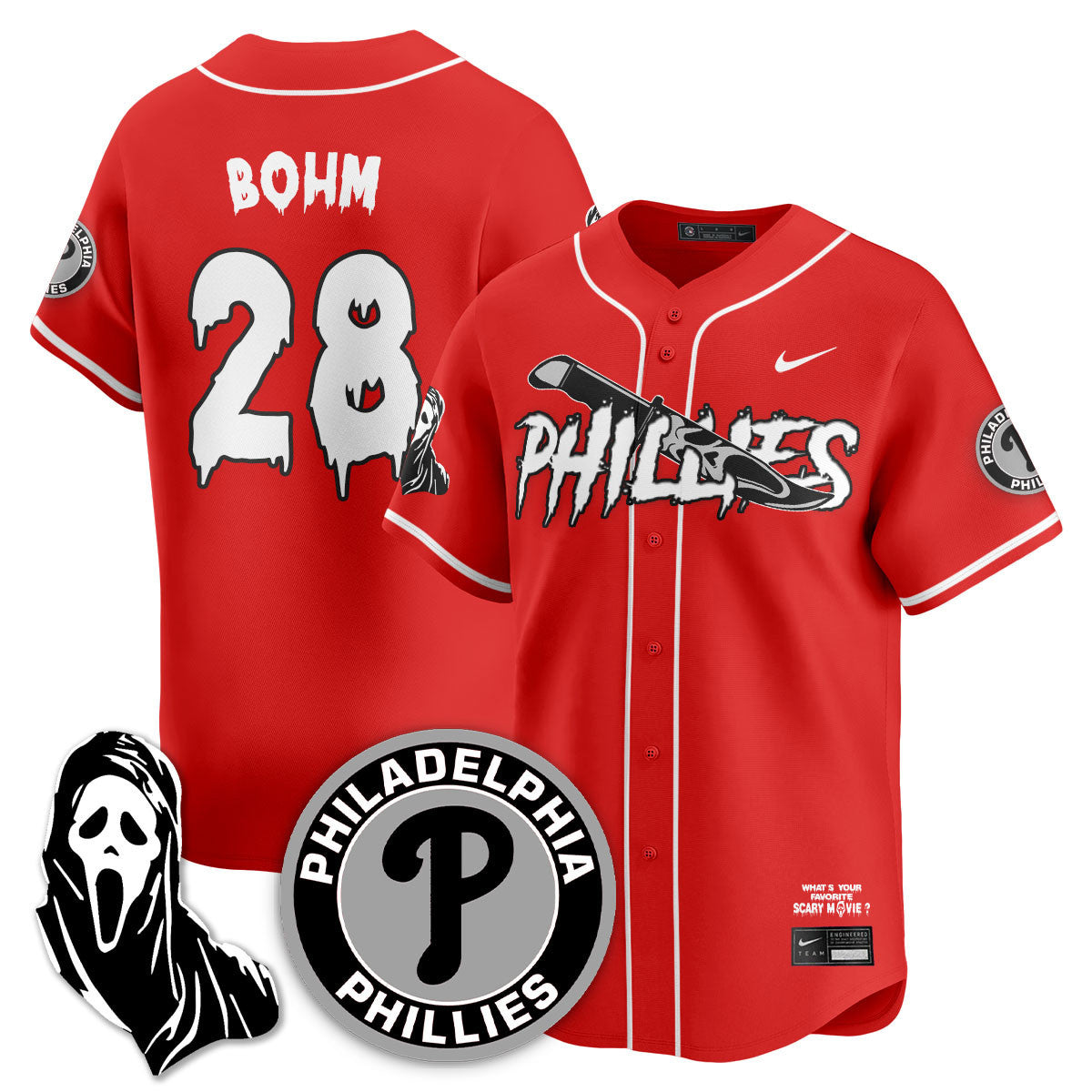 PHI "Scream Ghostface" Jersey - Stitched-DTD