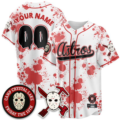 Custom HOU "Friday the 13th" Jersey - All Stitched-DTD