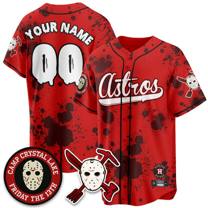 Custom HOU "Friday the 13th" Jersey - All Stitched-DTD