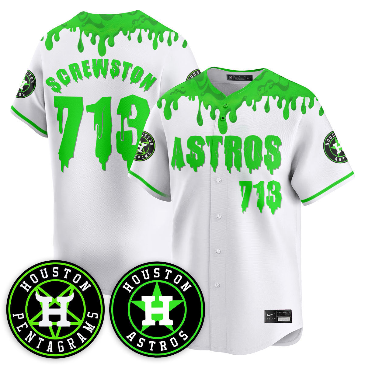 HOU "Slime Night Special" Jersey - Stitched-DTD