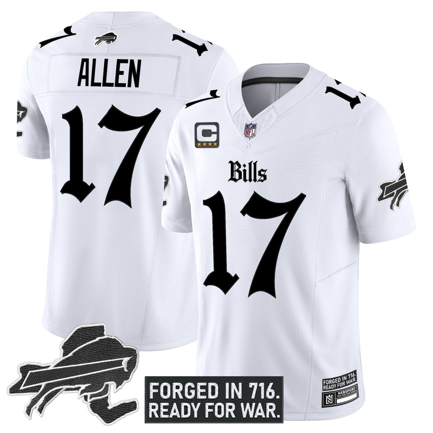 Men's Buffalo Bills 'Gothic Cold Front Edition' Vapor Limited Jersey - All Stitched