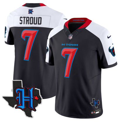 Men's Houston Texans 2024 Texas Patch Vapor Limited Jersey - All Stitched