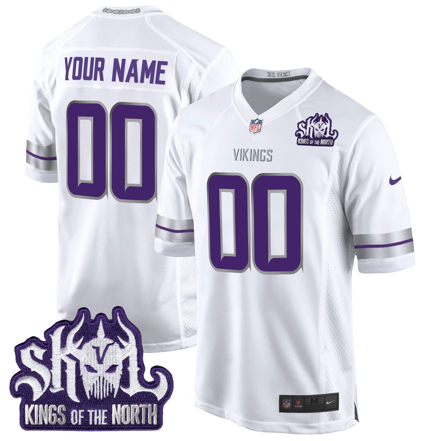 MIN 2024 Winter Warrior Skol Patch Game Custom Jersey - All Stitched-DTD