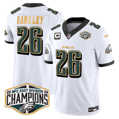 Eagles 2024 NFC East Division Champions Gold Trim Vapor Limited Jersey - All Stitched-DTD