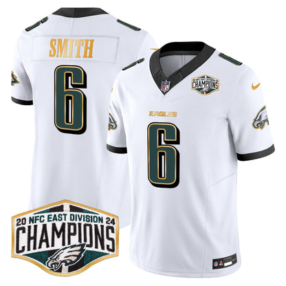 Eagles 2024 NFC East Division Champions Gold Trim Vapor Limited Jersey - All Stitched-DTD