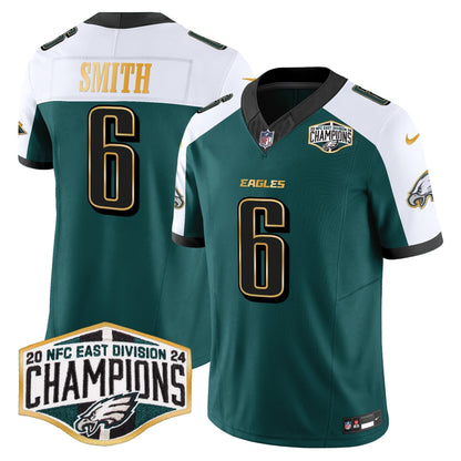 Eagles 2024 NFC East Division Champions Gold Trim Vapor Limited Jersey - All Stitched-DTD