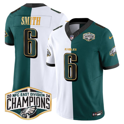 Eagles 2024 NFC East Division Champions Gold Trim Vapor Limited Jersey - All Stitched-DTD