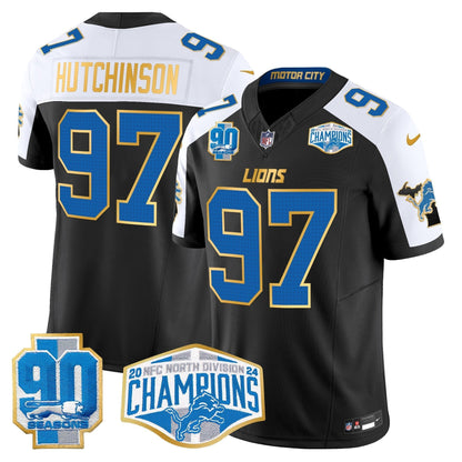 DET 2024 NFC North Division Champions Patch Gold Trim Vapor Limited Jersey - All Stitched-DTD