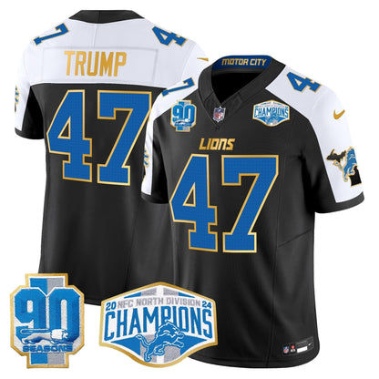 DET 2024 NFC North Division Champions Patch Gold Trim Vapor Limited Jersey - All Stitched-DTD