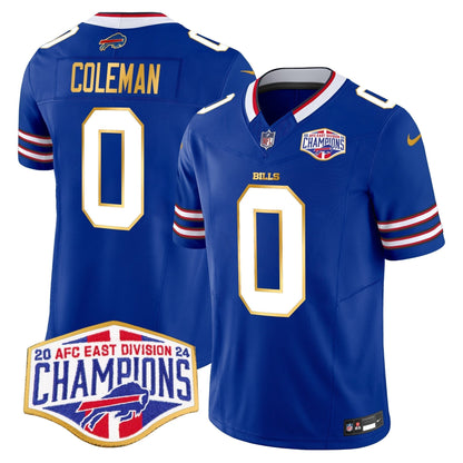Bills 2024 AFC East Division Champions Gold Trim Vapor Limited Jersey - All Stitched-DTD