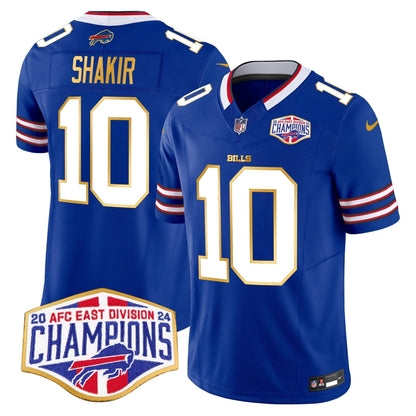 Bills 2024 AFC East Division Champions Gold Trim Vapor Limited Jersey - All Stitched-DTD