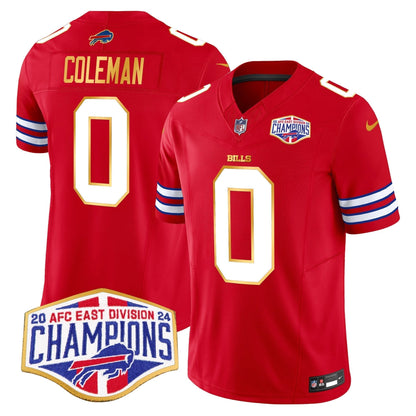 Bills 2024 AFC East Division Champions Gold Trim Vapor Limited Jersey - All Stitched-DTD