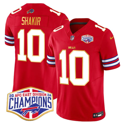 Bills 2024 AFC East Division Champions Gold Trim Vapor Limited Jersey - All Stitched-DTD