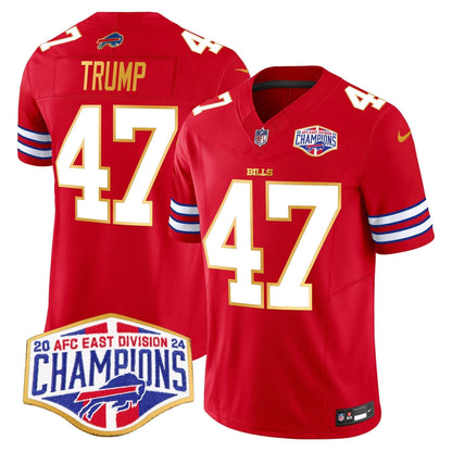 Bills 2024 AFC East Division Champions Gold Trim Vapor Limited Jersey - All Stitched-DTD
