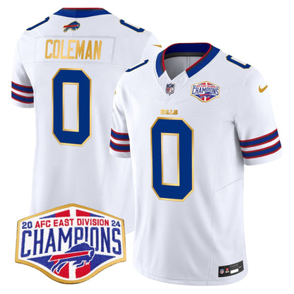 Bills 2024 AFC East Division Champions Gold Trim Vapor Limited Jersey - All Stitched-DTD