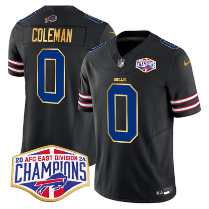 Bills 2024 AFC East Division Champions Gold Trim Vapor Limited Jersey - All Stitched-DTD