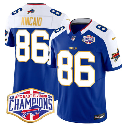 Bills 2024 AFC East Division Champions Gold Trim Vapor Limited Jersey - All Stitched-DTD