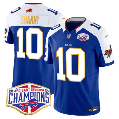 Bills 2024 AFC East Division Champions Gold Trim Vapor Limited Jersey - All Stitched-DTD