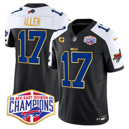 Bills 2024 AFC East Division Champions Gold Trim Vapor Limited Jersey - All Stitched-DTD