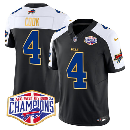 Bills 2024 AFC East Division Champions Gold Trim Vapor Limited Jersey - All Stitched-DTD