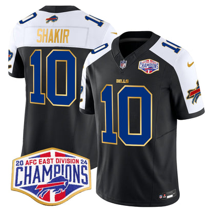 Bills 2024 AFC East Division Champions Gold Trim Vapor Limited Jersey - All Stitched-DTD