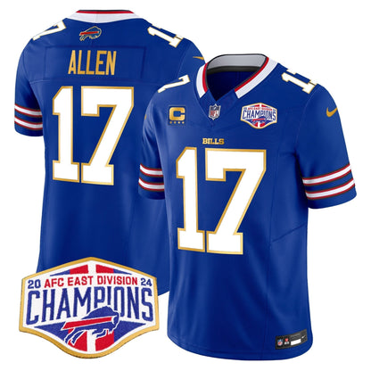 Bills 2024 AFC East Division Champions Gold Trim Vapor Limited Jersey - All Stitched-DTD