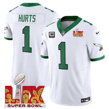 PHI Kelly Green Super Bowl LIX Patch Vapor Limited Jersey - All Stitched-DTD