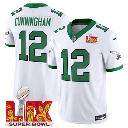 PHI Kelly Green Super Bowl LIX Patch Vapor Limited Jersey - All Stitched-DTD