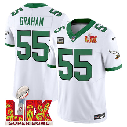 PHI Kelly Green Super Bowl LIX Patch Vapor Limited Jersey - All Stitched-DTD