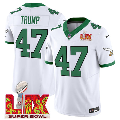 PHI Kelly Green Super Bowl LIX Patch Vapor Limited Jersey - All Stitched-DTD