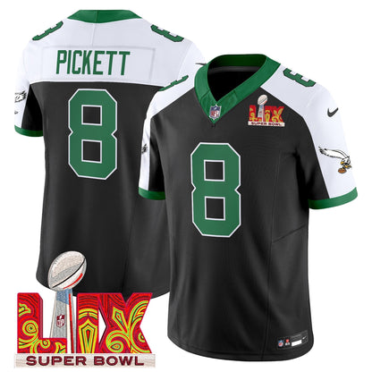 PHI Kelly Green Super Bowl LIX Patch Vapor Limited Jersey - All Stitched-DTD