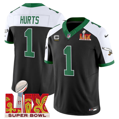 PHI Kelly Green Super Bowl LIX Patch Vapor Limited Jersey - All Stitched-DTD