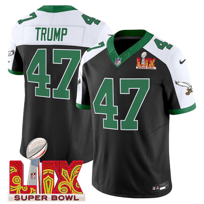 PHI Kelly Green Super Bowl LIX Patch Vapor Limited Jersey - All Stitched-DTD