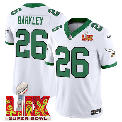 PHI Kelly Green Super Bowl LIX Patch Vapor Limited Jersey - All Stitched-DTD