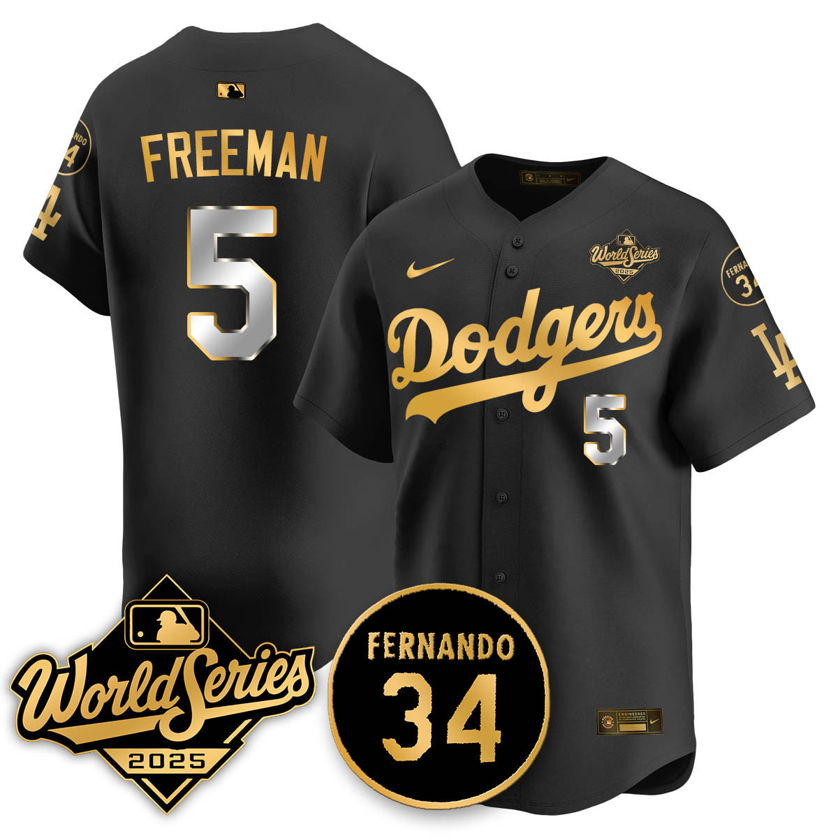 LAD 2025 World Series Champions Jersey N1 - All Stitched-DTD