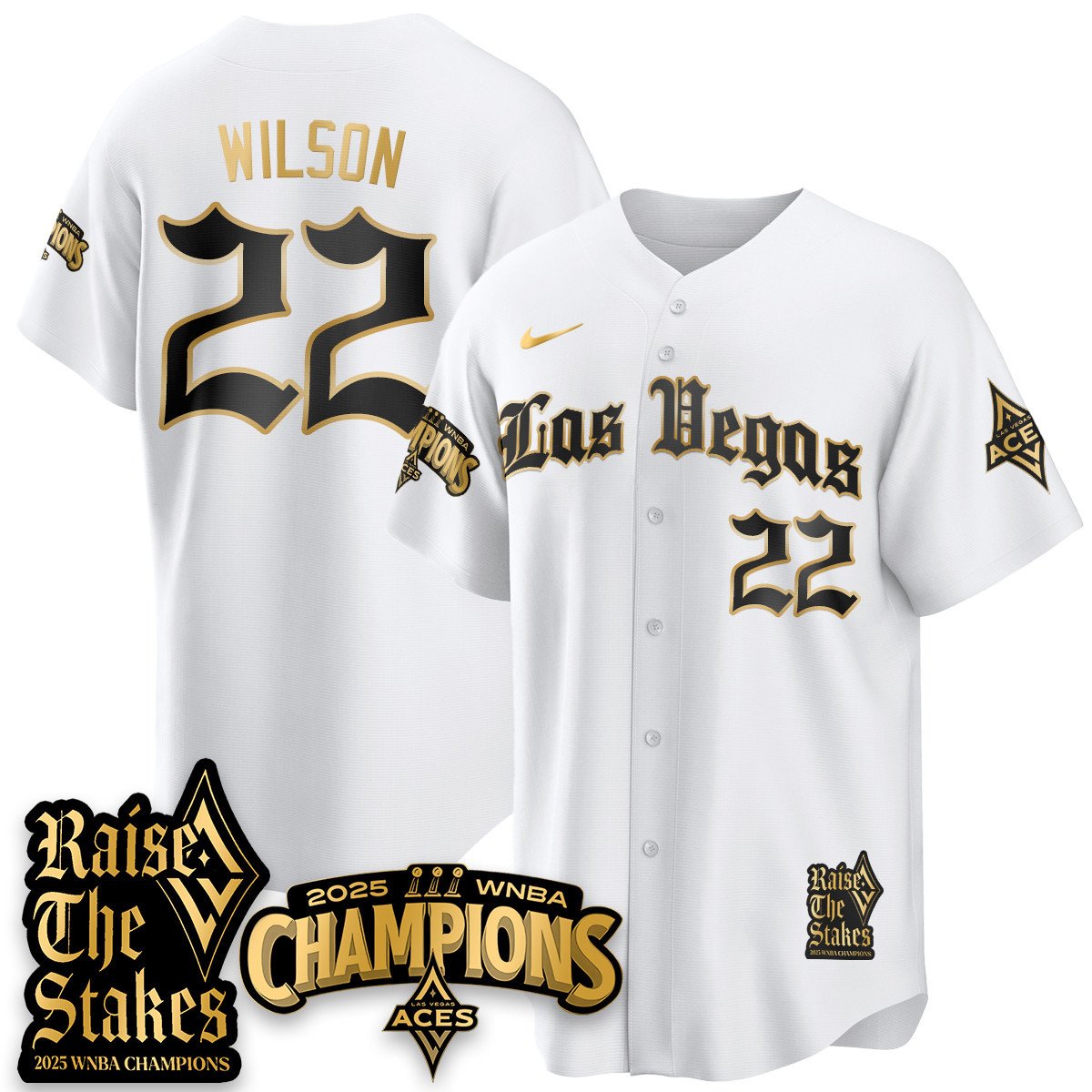 Las Vegas Aces 2025 WNBA Championship Baseball Jersey - All Stitched-DTD